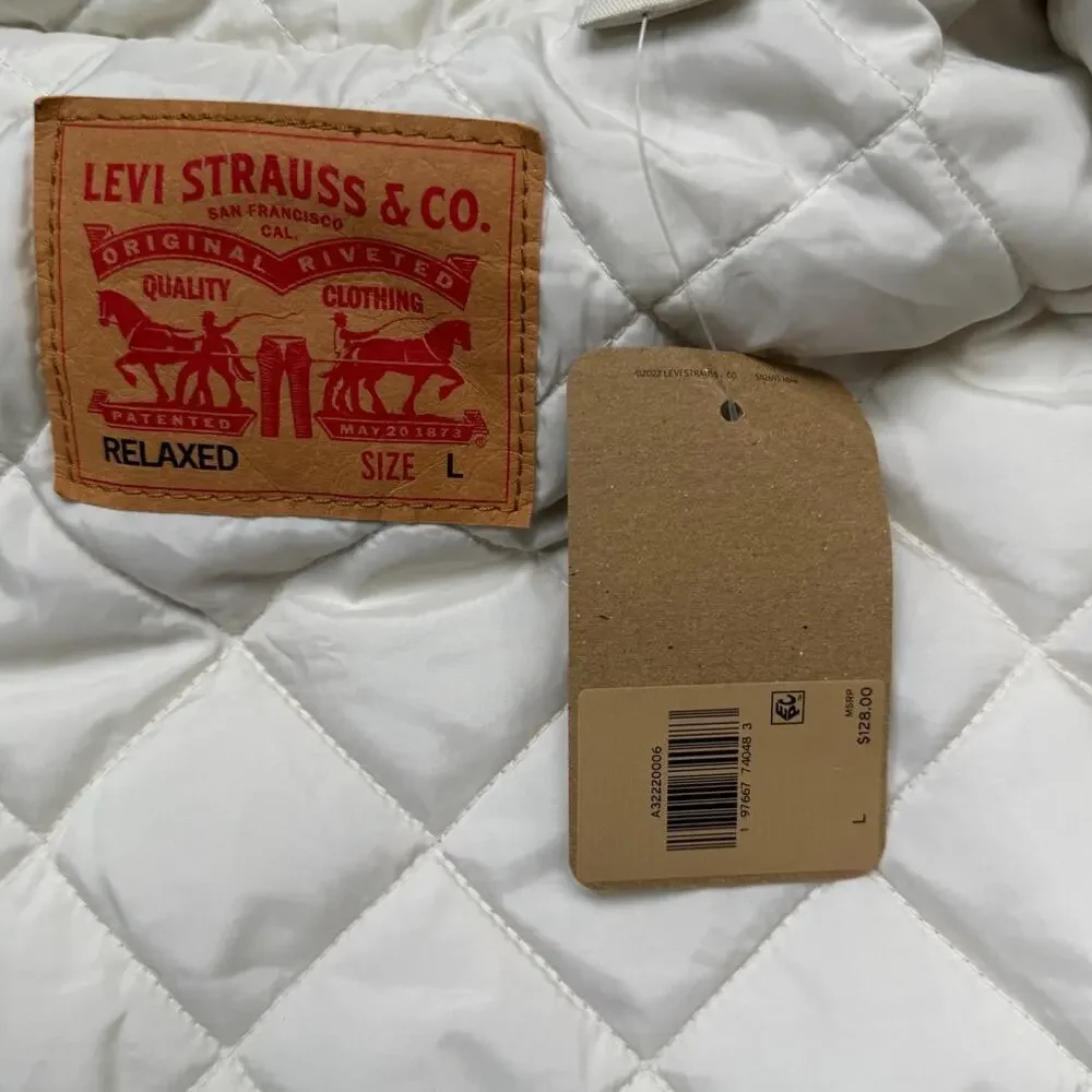 Levi's Men's Workwear Potrero Jacket, Chalky White L $128